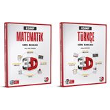 3D 2025 8. Sınıf Lgs Matematik + Türkçe Soru Bankası Seti 2 Kitap
