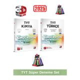 3d 2025 Tyt Kimya 48 Adet -Tyt Türkçe 10 Adet Simulasyon Video Çözümlü Deneme Seti+Kalemlik