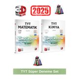 3d 2025 Tyt Matematik 10 Adet-Tyt Kimya 48 Adet Simulasyon Video Çözümlü Deneme Seti+Kalemlik