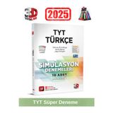 3d 2025 Tyt Türkçe 10 Adet (3 Kolay-4 Orta-3 Zor)Simulasyon Video Çözümlü Deneme+Kalemlik