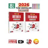 3D 2026 8.Sınıf Matematik-Fen Simülasyon Deneme Seti 2 Kitap + Tablet Kalemi Birlikte Gönderilir