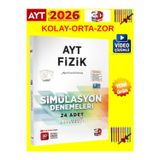 3D 2026 Ayt Simülasyon Fizik 24’Lü Deneme Kitabı Kolay-Orta-Zor Video Çözümlü+Android Kalem