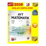 3D 2026 Ayt Simülasyon Matematik 10’Lu Deneme Kitabı Kolay-Orta-Zor Deneme+Android Kalem