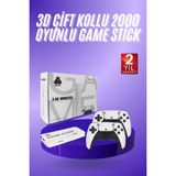 3D 4K Hd 2.4g Game Stick 4K Ultra Hd Oyun Konsolu Çift Kollu - Renkli