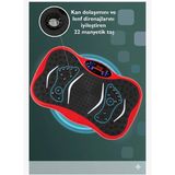 3D 5 Programlı Titreşimli Spor Kondisyon Fitness Egzersiz Aleti Vipration Plates Kırmızı
