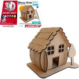 3D Ahşap Maket Masal Evi Kutu, Dekoratif Tasarım, Şık ve Çocuk Oyunları Için - Seçenek 1