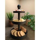 3D Aksesuar Üç Katlı Atıştırmalık Ve Pasta Standı, Servis Standı