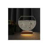 3d Akvaryum Tasarım Led Gece Lambası Hediye Led Doğum Günü Hediyesi