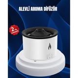 3D Alev LED'li Aromaterapi Makinesi – 360 ml Su Kapasiteli Sessiz Difüzör