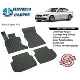 3D Araç Paspası (Siyah) (4 Parça) Bmw 5 Serisi (F10 Uyumlu) 2014