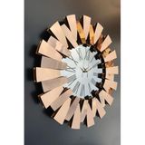 3d Bakır ve Füme Piyano Modeli Romen Rakamlı Aynalı Duvar Saati 56x56 cm