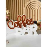 3D Baskı Coffee Bar Yazısı – Dekoratif Masa Üstü & Kahve Köşesi Aksesuarı - 1 Adet
