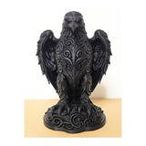 3D Baskı Detaylı Kartal Biblo | Dekoratif Siyah Kartal Heykeli | Modern Masa Üstü Dekor Siyah 16 x 14