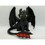 3D Baskı Ejderha Figürü – Siyah Sevimli Dragon Dekoratif Masaüstü Biblo Koleksiyon Oyuncağı