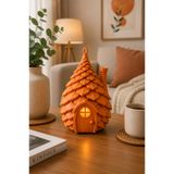 3D BASKI EVRENİ Dağ Teknoloji 3D Baskı Dekoratif Peri Evi Mumluk | El Yapımı Görünümlü Tealight Mumluk | Ev ve Masa Dekoru (Tekli)
