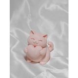 3D Baskı Gezegeni Kalp Tutan Kedi Sevgililer Günü Hediyeliklik Dekoratif 8 Cm - Dekoratif Biblo Ve 3D 8Cm