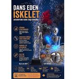 3D Baskı Gri Dans Eden İskelet Akvaryum Hava Taşı 18,5 cm