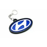 3D Baskı Hyundai Logo Anahtarlık – Petek Desenli Premium Araba Anahtarlığı | Mavi Siyah Otomotiv Aksesuar