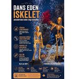 3D Baskı Turuncu Dans Eden İskelet Akvaryum Hava Taşı 18,5 cm