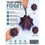 3D Baskı Yıldız Spiral Fidget Oyuncağı | Stres Giderici, Odak Artırıcı, Masaüstü Dekor ve Hobi Oyuncağı - A.Mor