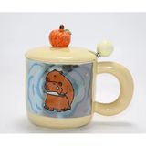 3D Capybara Desenli Porselen Kupa Bardak Alk4501