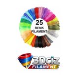 3D Çiz PLA 3D Kalem Filament PLA 25 Renk (25x4 metre) 100 Metre PLA Filament