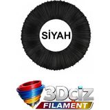 3D Çiz PLA 3D Kalem Filament PLA Siyah Renk (5x2 metre) 10 Metre PLA Filament