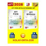 3D Çözüm 2026 Ayt Simulasyon Fizik24-Biyoloji24 2 Kitap Sayısal Deneme Set+Tablet Kalem