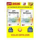 3D Çözüm 2026 Ayt Simulasyon Matematik10-Biyoloji24 2 Kitap Sayısal Deneme Set+Tablet Kalem