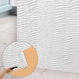 3D Duvar Paneli Boyanabilir Dekota 60X120 cm / Duvar Kağıdı Desenli 2'li Paket-1,44 M² - Beyaz