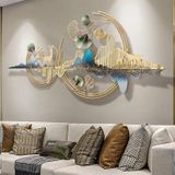 3D Duvar Sanatı Dekor Ferforje Ginkgo Yaprak Duvar Asma Dekorasyon Modern Yaratıcı Metal Duvar Heykel Oturma Odası Oturma Odası Yatak Odası Mutfak Dekorasyonu için Dekoratif (Boyut: 180 x 80 cm) (Renk