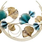 3D Duvar Sanatı Dekor Yaratıcı El Yapımı Ginkgo Yaprak Metal Duvar Sanatı Büyük Metal Duvar Heykeli Dekoratif Sanat Asılı Dekor Oturma Odası Yatak Odası Ofis için 180 cm 88 cm Oturma Odası Yatak Odası