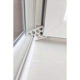 3D Fabrick Pvc Pencere - Kapı Sabitleyici Stoper / Rüzgar Önleyici Cam Tutucu Beyaz