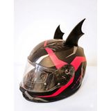 3D Fabrick Yarasa Kanadı Kask ve Motosiklet Süsü Kırılmaz Esnek Dayanıklı Siyah Bant Hediyeli