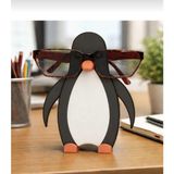 3D Fabrikam 🐧penguen Gözlük Tutucu Stand | Dekoratif Masaüstü Gözlük Standı | Sevimli Penguen Gözlük Askısı - Siyah - Beyaz