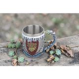 3D Game of Thrones Winter is Coming Tasarımlı Kupa Paslanmaz Çelik İç Hazneli Kulplu 400 ml
