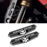 3D Gümüş Motosiklet Çıkartma Etiket Sticker Punisher Edition