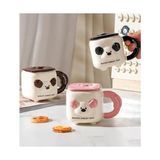 3D Kabartma Köpek Figürlü Seramik Kupa - Option-1 - 0 - Siyah