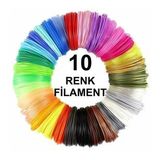 3d Kalem Yazıcı İçin 10 Renk 100 Metre (10x10 Metre) Pla Filament