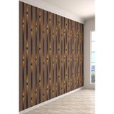 3D Kalın Ahşap LED Çizgili Panel Duvar Kağıdı – Tek Parça, Özel Ölçü, Kolay Uygulama, 150 x 100
