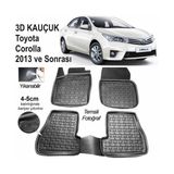 3D Kauçuk Paspas Toyota Corolla 2013 Ve Sonrası Uyumlu Siyah