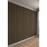 3D Koyu Ahşap Çizgili Panel Duvar Kağıdı – Tek Parça, Özel Ölçü, Kolay Uygulama, 280 x 280