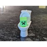 3D Layer Craft Creeper Skıbıdı Toılet Skibidi Toilet ve Minecraft Ortak Creeper Figür