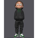 3D Layer Craft Morty Urban Figür 20 cm Büyük Boy Rick And Morty Figür