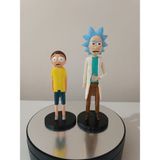 3D Layer Craft Rick And Morty Figür Set - Rick 13 cm & Morty 10 cm