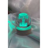 3d Led Işık Gecelambası Cam Küre Çok Renk Günışığı Ahşap Galata Kulesi Gece Lambası 6 Cm