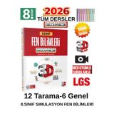3D Lgs 8.Sınıf Fen Bilimleri Simülasyon 12 Tarama 6 Genel Deneme + Tablet Kalemi Birlikte Gönderilir
