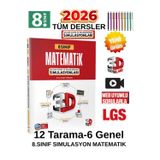 3D Lgs Matematik Simülasyon 12 Tarama 6 Genel Deneme 8.Sınıf + Tablet Kalemi Birlikte Gönderilir