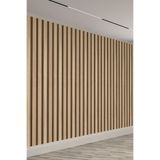3D Modern Ahşap Panel Tek Parça Duvar Kağıdı – Kolay Uygulama, 280 x 280