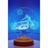 3D Motorsiklet Chopper LED Lamba